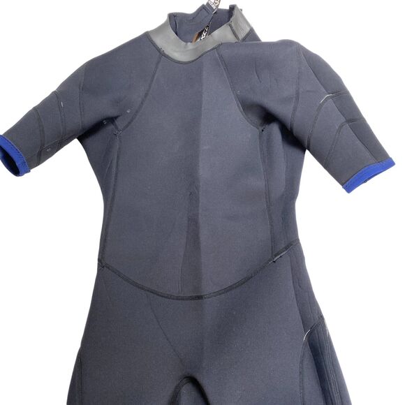Xcel Axis 2mm Hydroflex Shorty Wetsuit Size Small Navy Gray Nylon Back Zipper - Picture 12 of 16